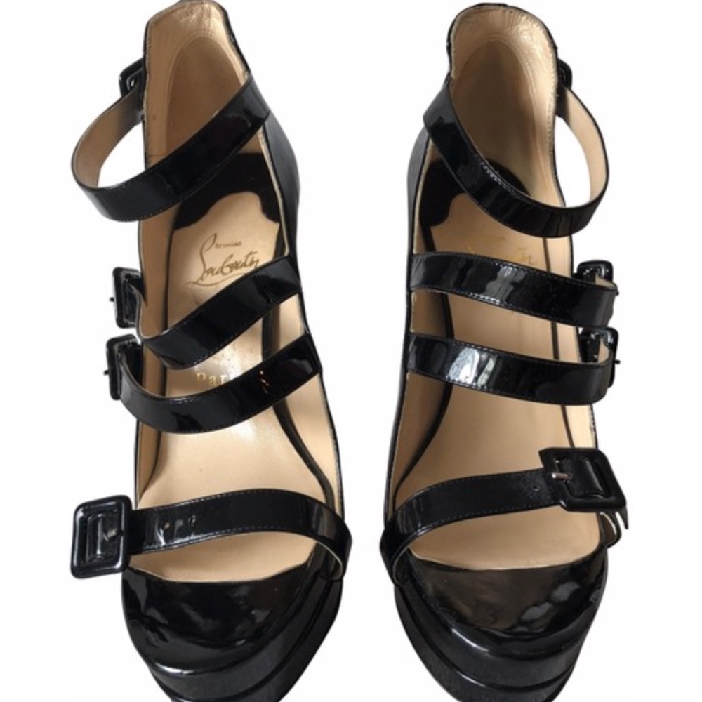 Christian Louboutin Black Differa 140 Platforms